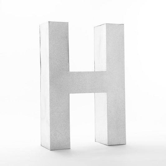 Iron Decorative Object Metalvetica 100 Typeface "H" by Seletti