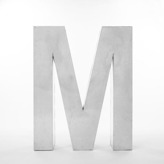 Iron Decorative Object Metalvetica 100 Typeface "M" by Seletti