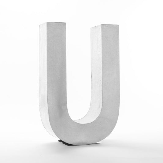 Iron Decorative Object Metalvetica 100 Typeface "U" by Seletti