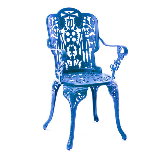 ALUMINIUM Outdoor ARMCHAIR Industry Collection by Seletti #SKY BLUE