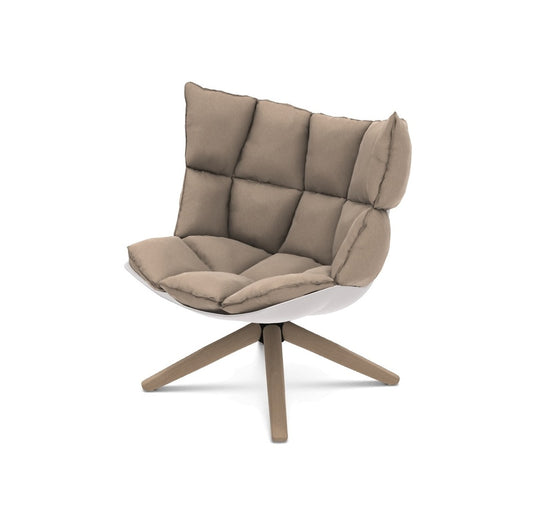 Husk H2G Swivel Armchair With Snug Sides - B&B Italia