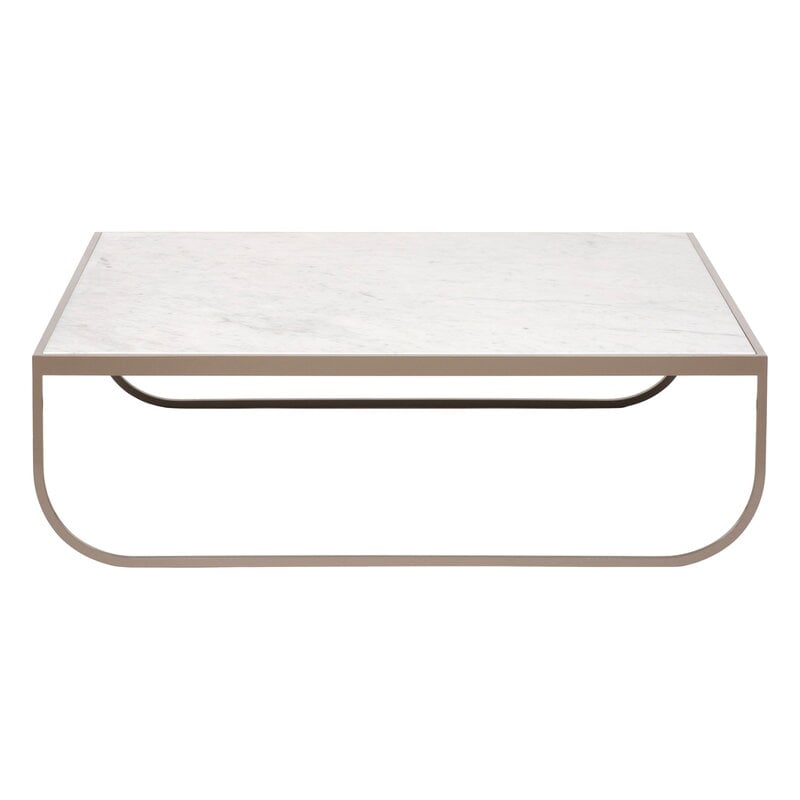 Tati coffee table by Asplund #90 cm, low, nougat - Carrara #