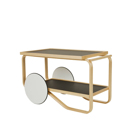 Artek Tea Trolley 901 — birch/black linoleum