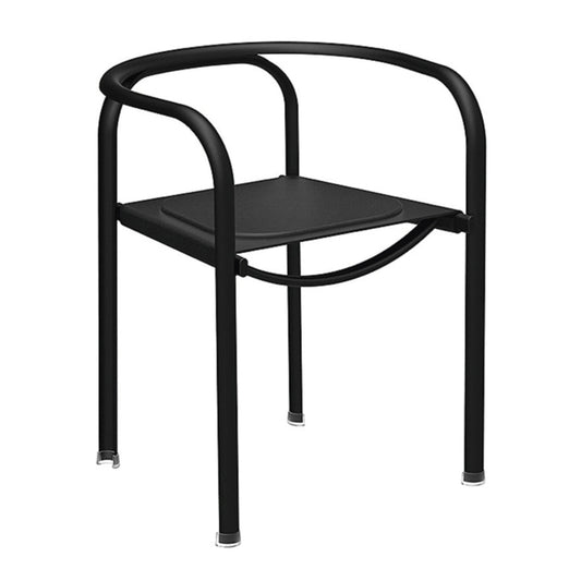 SPLIT CHAIR - Stackable steel chair with armrests