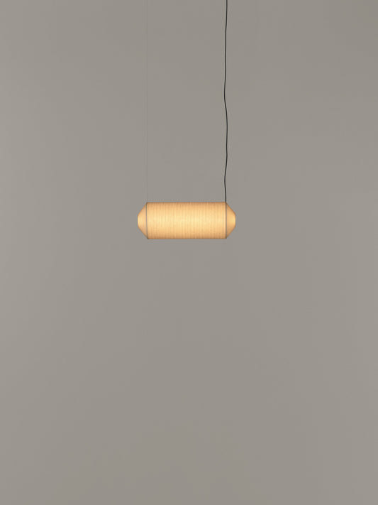Tekiò Horizontal - LED dimmable japanese paper pendant lamp by Santa & Cole