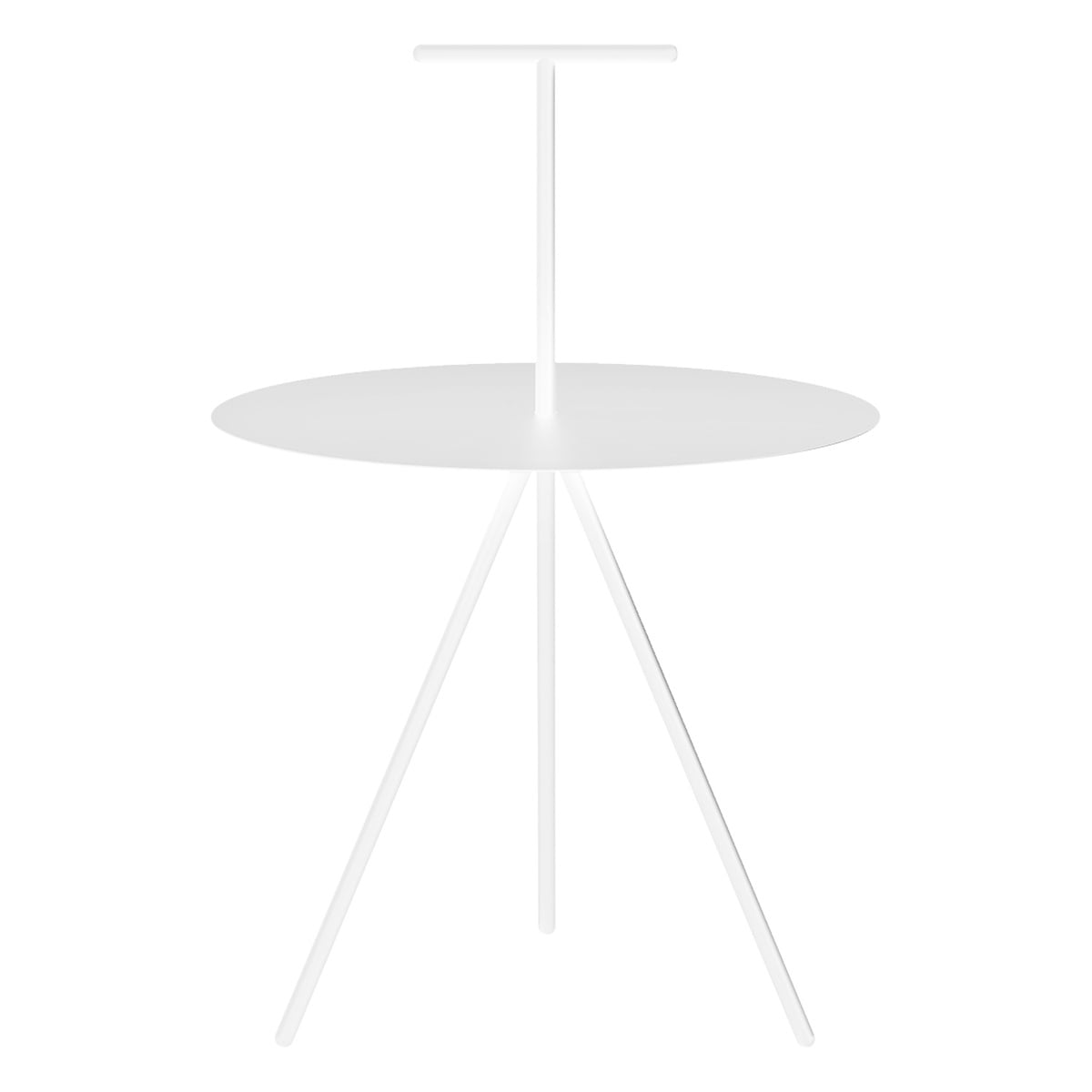 Trino table, white - steel handle