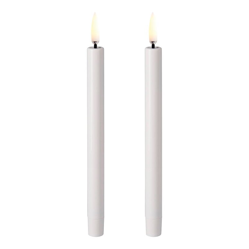 LED mini taper candle 2 pcs by Uyuni Lighting #1,3 x 12 cm, nordic white #