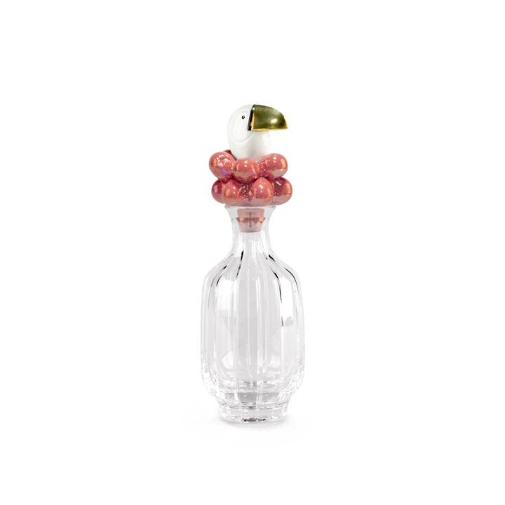 Toucan Glass Bottle by Lladró #Golden Luster