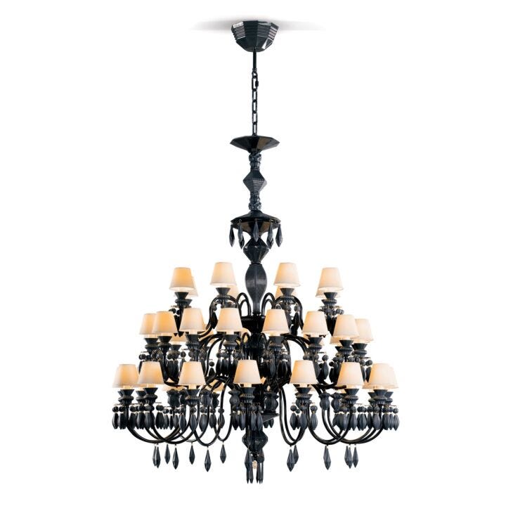 Belle de Nuit 40 Lights Chandelier by Lladró #Absolute Black (CE/UK)