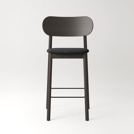 Decotique Elephant Bar Stool Dark Oak/Anthracite Bouclé
