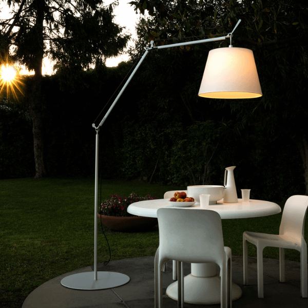 Artemide Tolomeo Mega Floor Lamp Parchment 36 cm Shade