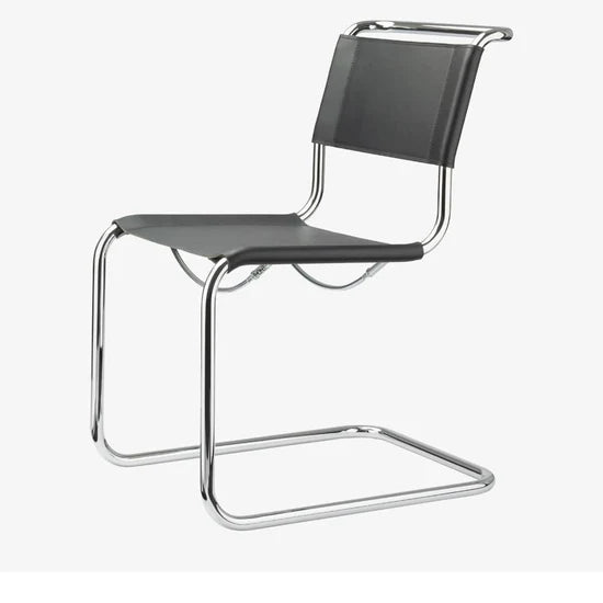 S 33 - Cantilever tanned leather chair