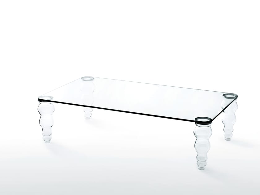 POST MODERN - rectangular crystal coffee table (Request Info)