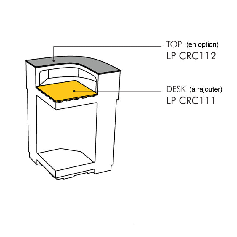 Illuminated Polyethylene Bar Counter Cordiale Corner by Slide