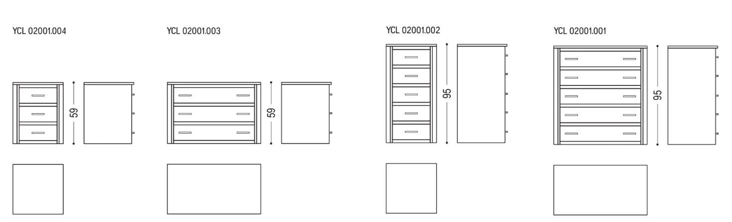 DRAWERS ON METAL RUNNERS WITH HANDLES (Request Info)
