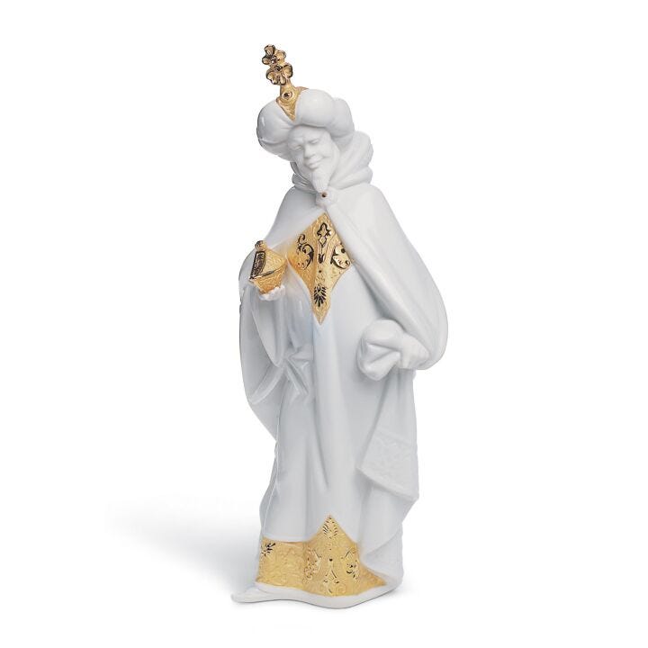 King Balthasar Nativity Figurine by Lladró #Golden Lustre