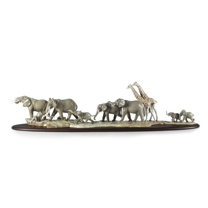 African Savannah Wild Animals Sculpture by Lladró #Colored