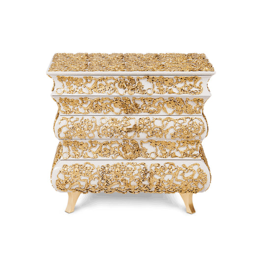 Crochet - Wooden Bedside Table With Drawers by Boca Do Lobo