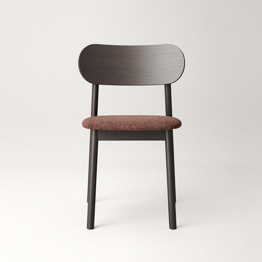 Decotique Elephant Dining Chair Dark Oak/Rust Bouclé