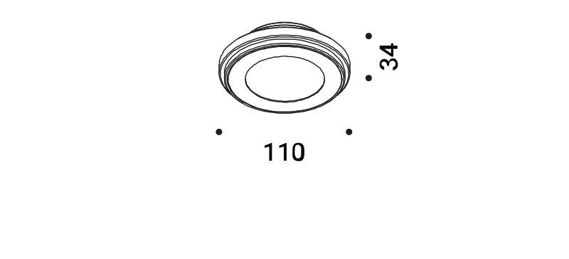 Davide Groppi DG111 LED Module - Technical Drawing