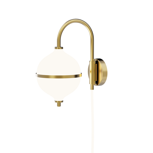 Eternal Moonlight Wall Lamp Ø15 by Rebello #White Cord
