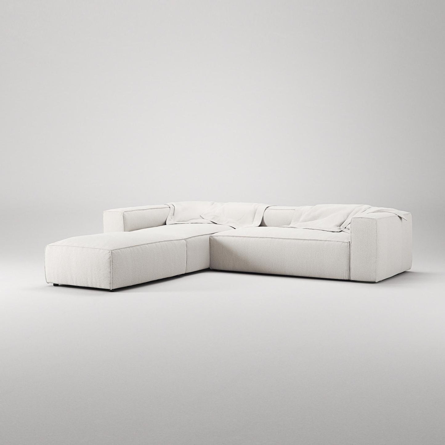 Decotique Grand Footstool Steam/White