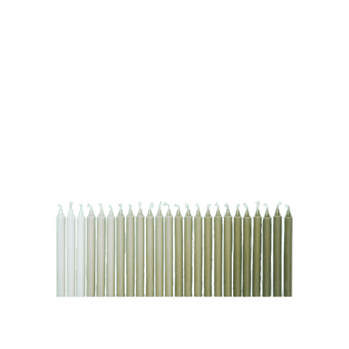 Ferm Living Ombre Candles Set of 24 Khaki