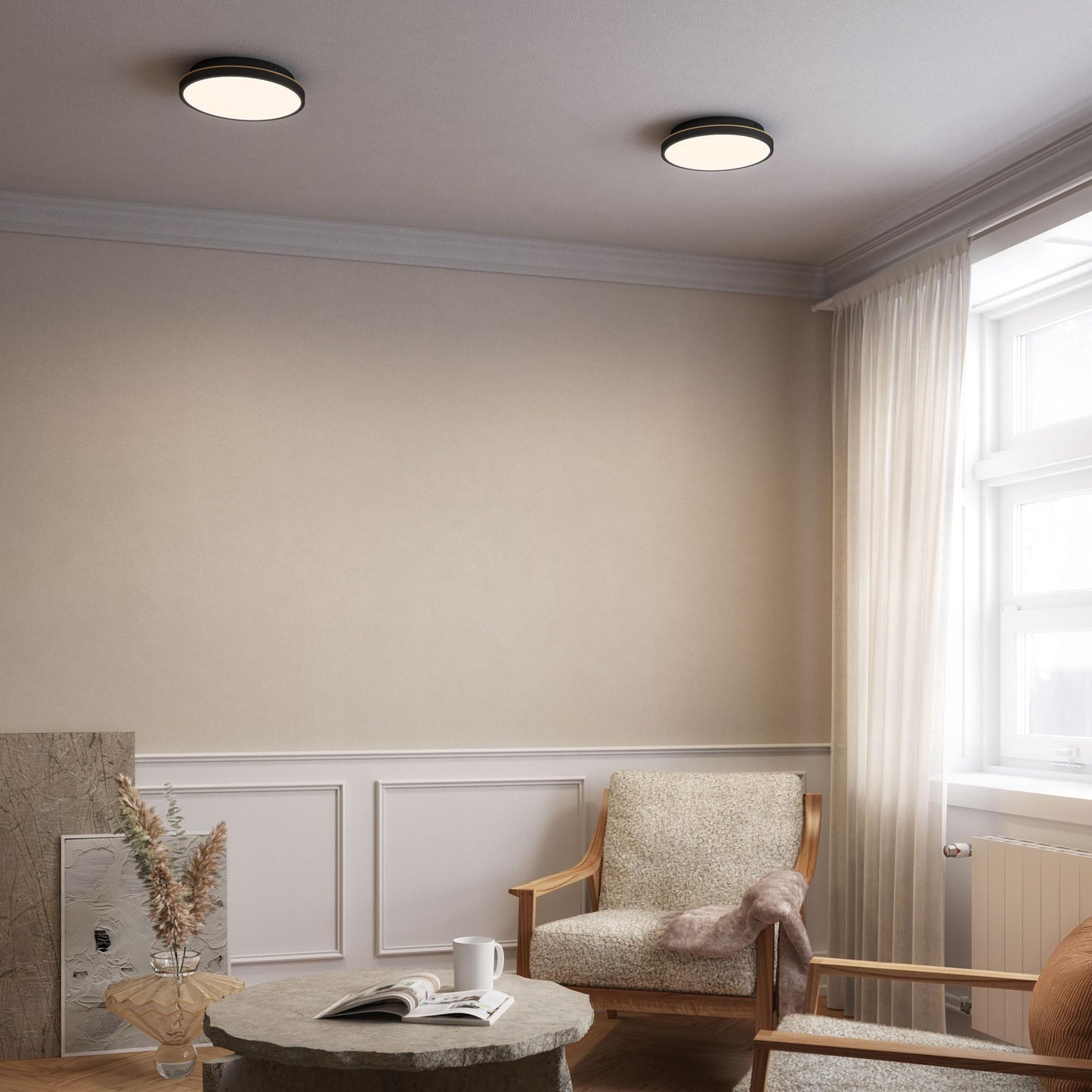 Edgeform Plafon 30 Ceiling Lamp Black/Brass