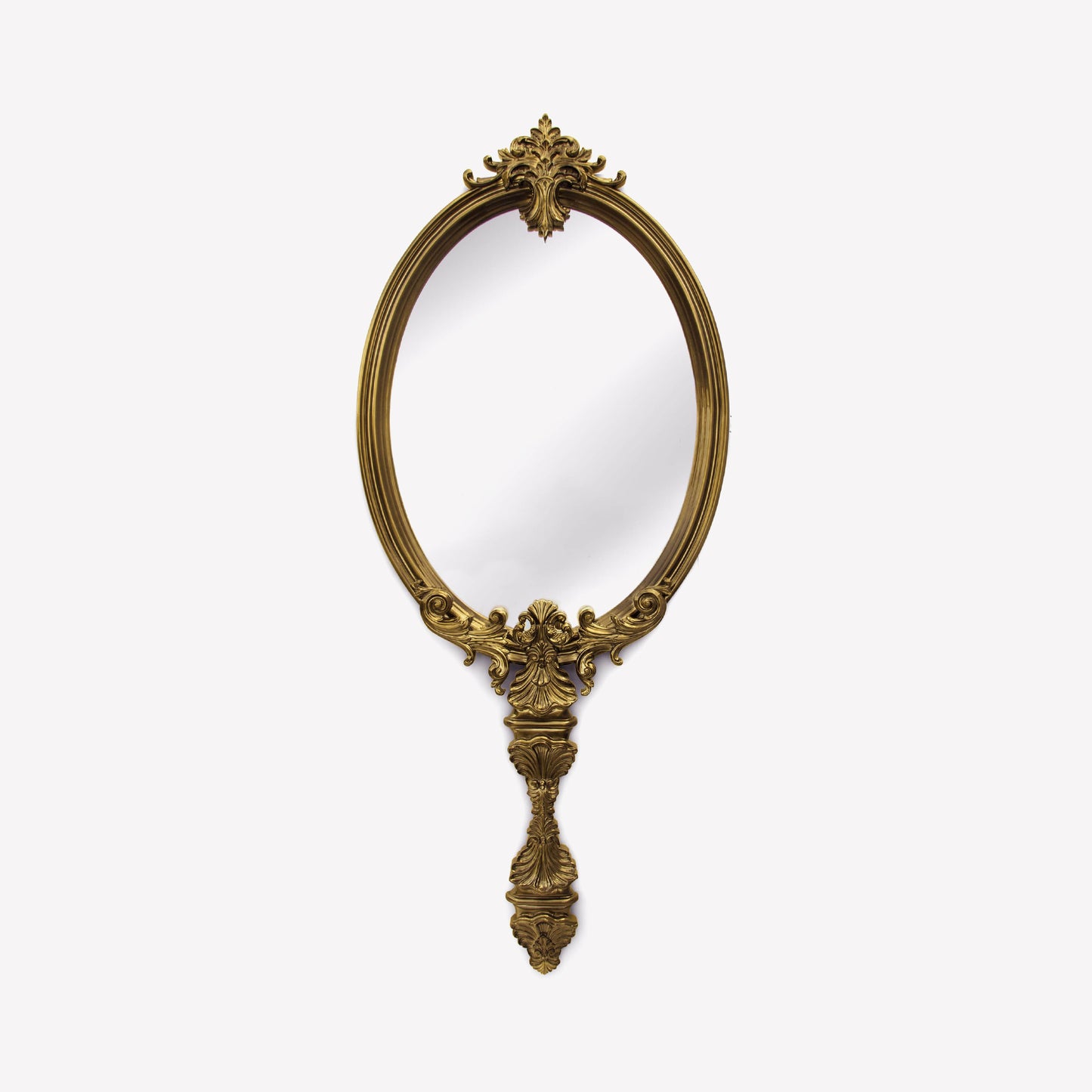 Marie Antoinette - Wall-Mounted Framed Mahogany Mirror by Boca Do Lobo #GOLD