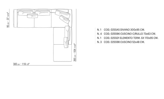 ROMEO Sectional Sofas 패브릭 Cat.Super