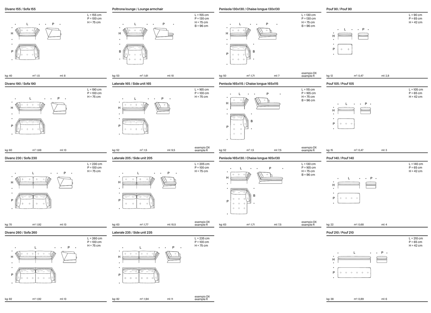 뉴욕 스위트 - 슬레드 베이스 모듈 소파