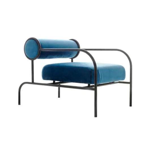 SOFA WITH ARMS - Armchair with tubular metal structure