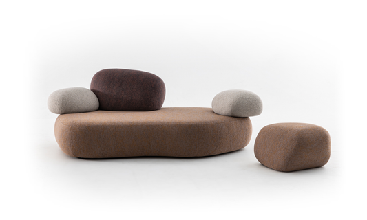 PEBBLE RUBBLE - Sectional modular sofa