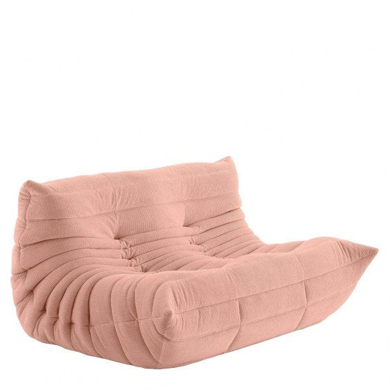 TOGO SMALL SETTEE - 2 seater fabric sofa without armrests