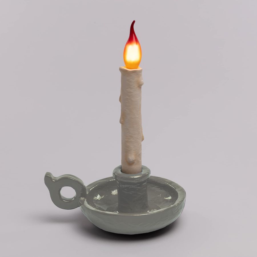 Resin Portable Lamp Bugia Lamp by Seletti #White