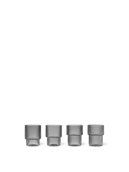 Ripple Small Glasses (Set of 4) by Ferm Living