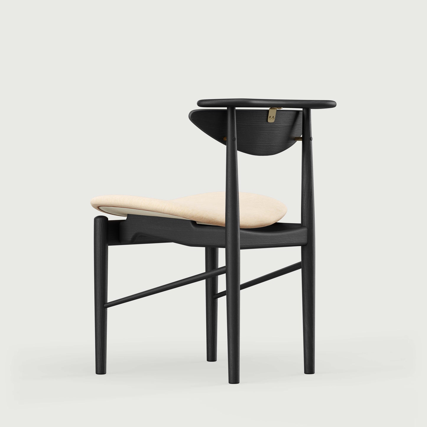 THE READING CHAIR by House of Finn Juhl #Oak Black Painted / Watercolour | Soft Linen
