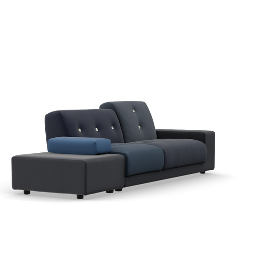 Polder Sofa by Vitra #Fabric mix "The Antarctic Blues"/armrest right/ sitting left/light