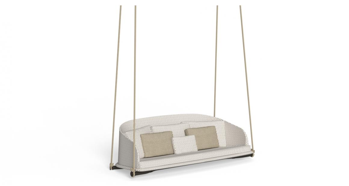 CLEOSOFT-WOOD - Fabric garden hanging chair by Talenti