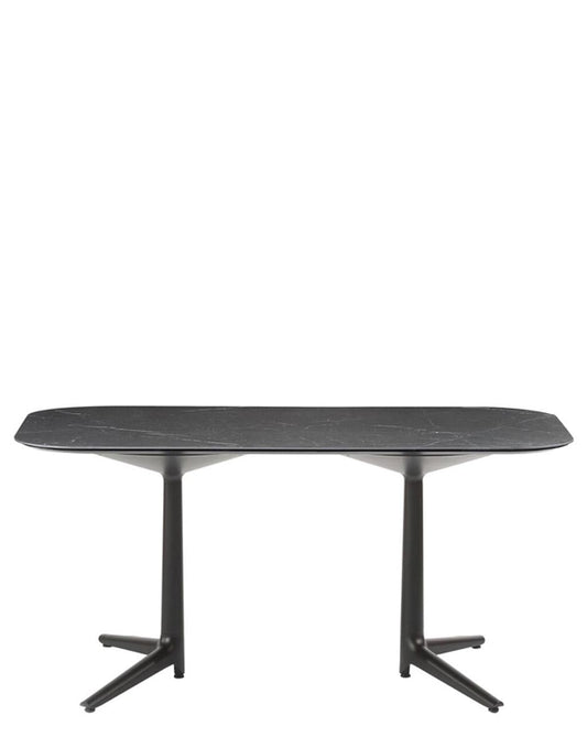 Multiplo XL Rectangular Outdoor Table by Kartell #BLACK MARBLE/158 x 90 x H75/