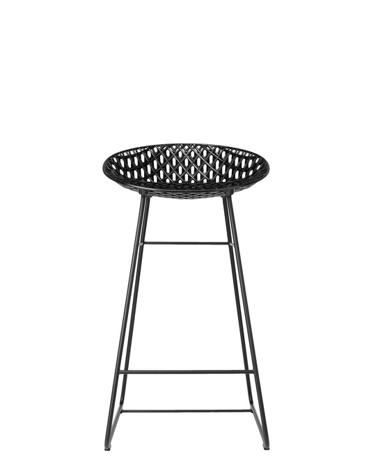 Smatrik Bar Stool Outdoor by Kartell #BLACK/BLACK