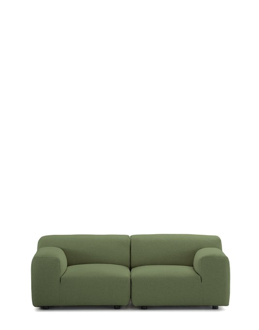 Plastics Duo Two-Seater Sofa Orsetto by Kartell #GREEN/NOT FLAMEPROOF/