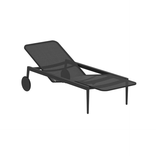 STYLETTO - Recliner Batyline sun lounger with castors by Royal Botania