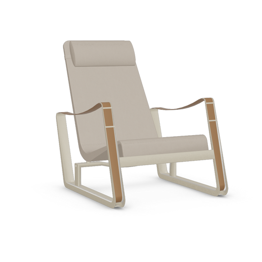 Cite Lounge Chair (Prouve Blanc Colombe (Ecru) powder-coated (smooth)) by Vitra