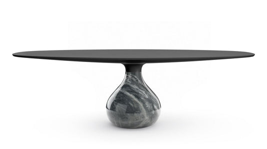 AQUA OVAL DINING TABLE by Roche Bobois #Fenix : Nero / glossy bardiglio