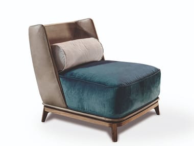 430 OPERA - Upholstered leather or fabric armchair by Vibieffe