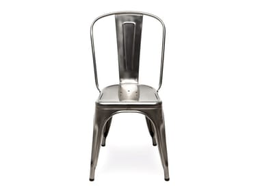 A - Stackable metal chair by Tolix