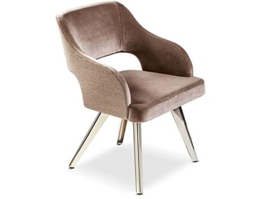 ADRIA - Velvet chair with armrests by Cantori