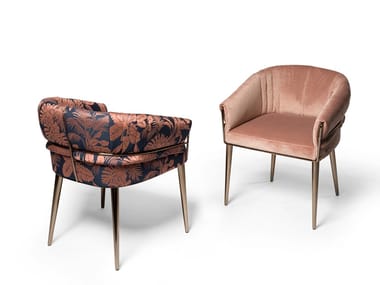 AMINTA - Upholstered fabric easy chair with armrests by Visionnaire