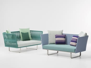 BITTA - 2 seater fabric garden sofa by Kettal